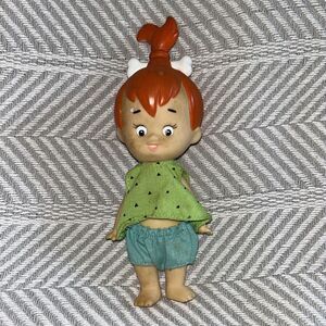 Vintage The Flintstones Pebbles Doll 1990 Hanna Barbera Toy Vinyl Figure A4‎